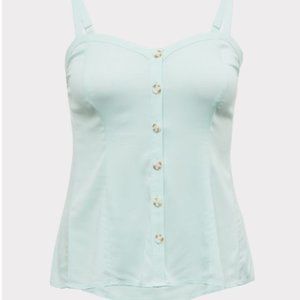 MINT BLUE CHALLIS FIT & FLARE MIDI CAMI torrid 0